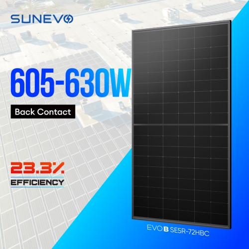 Sunevo Back Contact Solar Photovoltaic Panels 605W 610W 620W 630W 700W PV Module