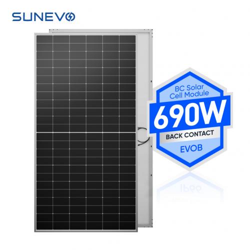 Sunevo 690W N Type Back Contact Bifacial Solar Panels UL Certified High Durability PV Module for Large Scale Solar Projects