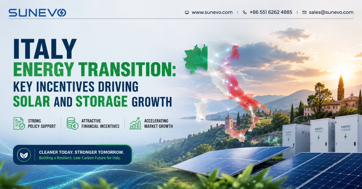 Italy's Energy Transition: Key Incentives Driving Solar and Storage Growth
